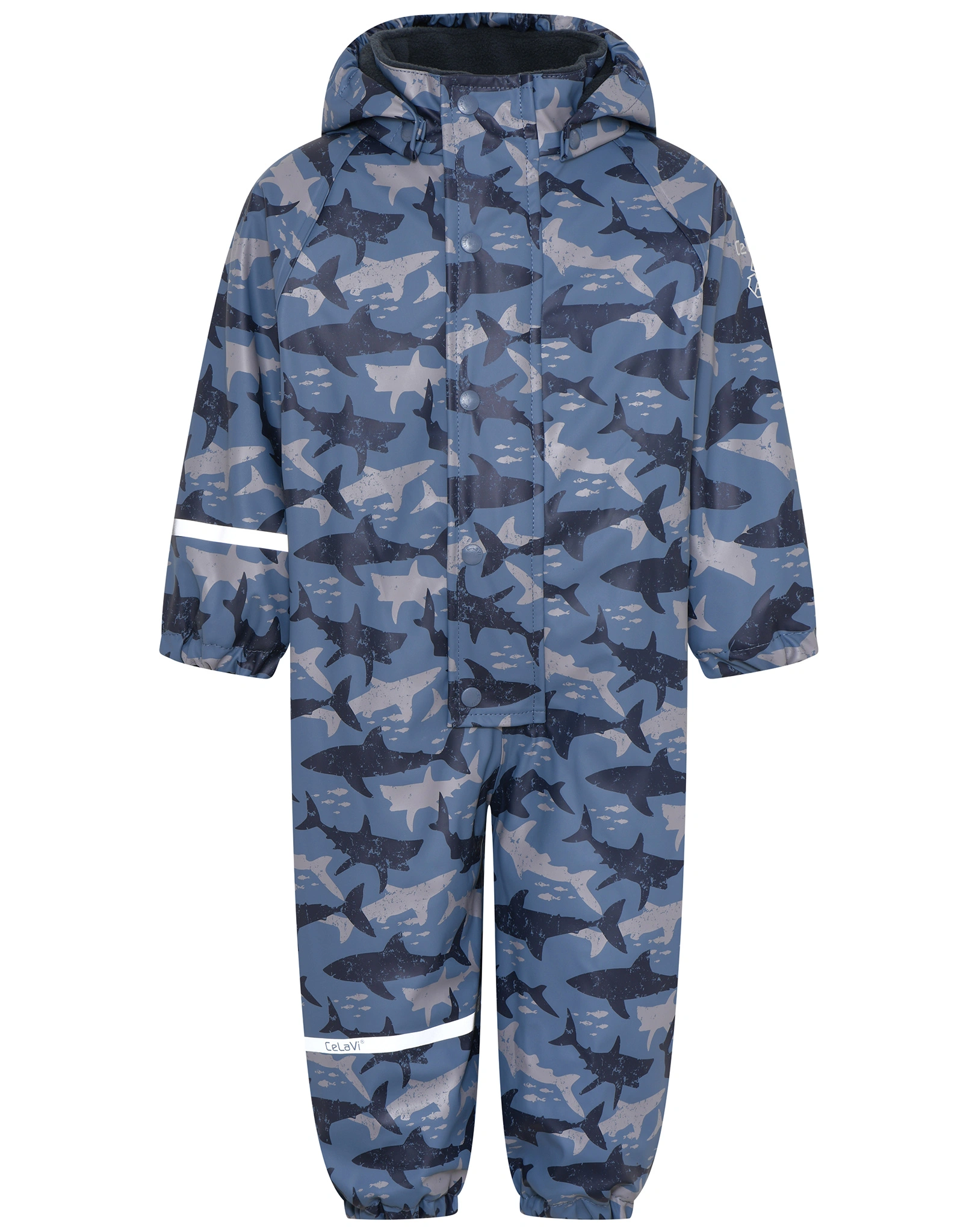 Regenoverall HAISCHWARM mit Innenfleece in china blue