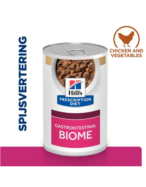 Hill's Prescription Diet Gastrointestinal Biome Digestive+ Fibre Care Stoofpotje Blik - Hondenvoer - Kip 354 g