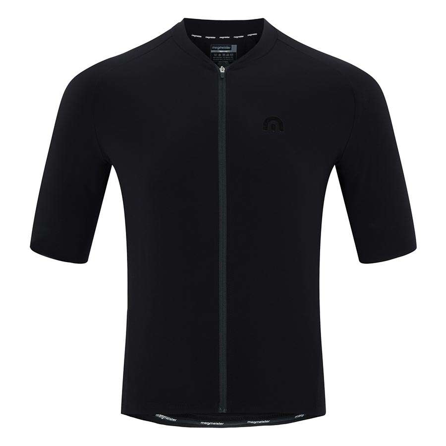 Megmeister Woven Plain Fietsshirt Korte Mouwen Zwart Heren