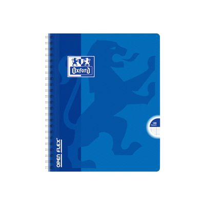 Oxford Openflex - Cahier polypro à spirale 17 x 22 cm - 180 pages - grands carreaux (Seyes) - disponible dans différentes couleurs