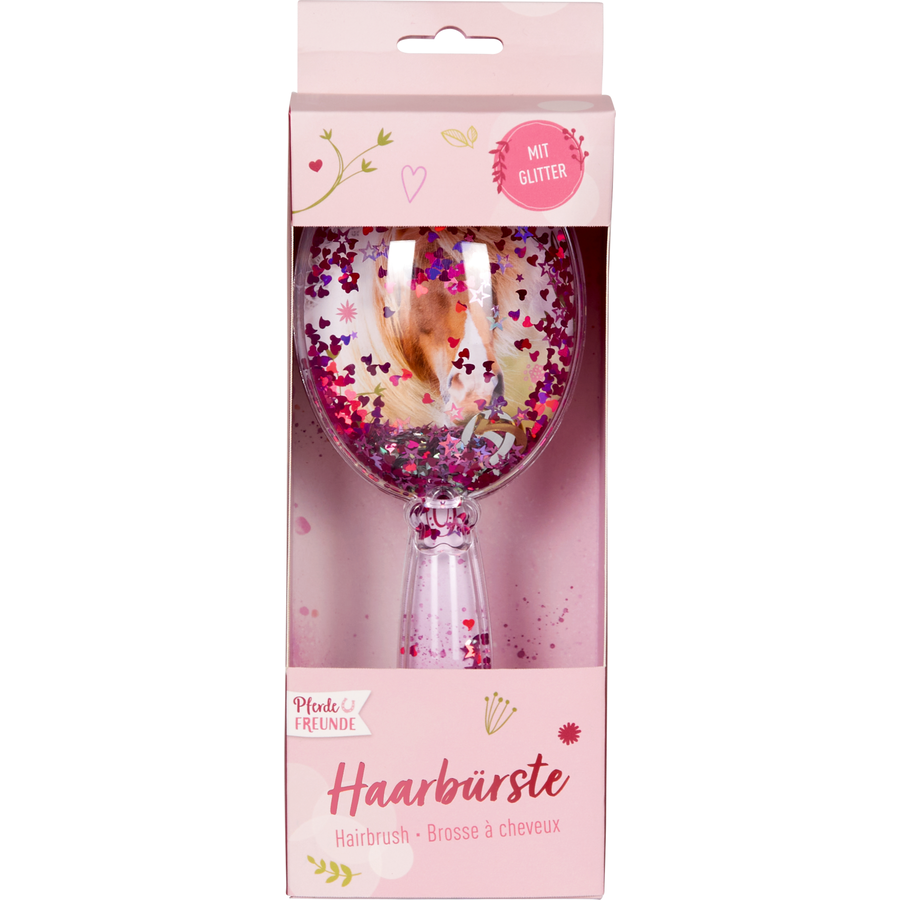 Coppenrath Haarbürste (mit beweglichem Glitter) - Pferdefreunde