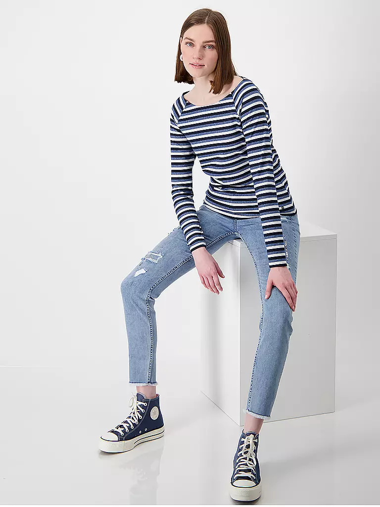 MONARI Langarmshirt blau