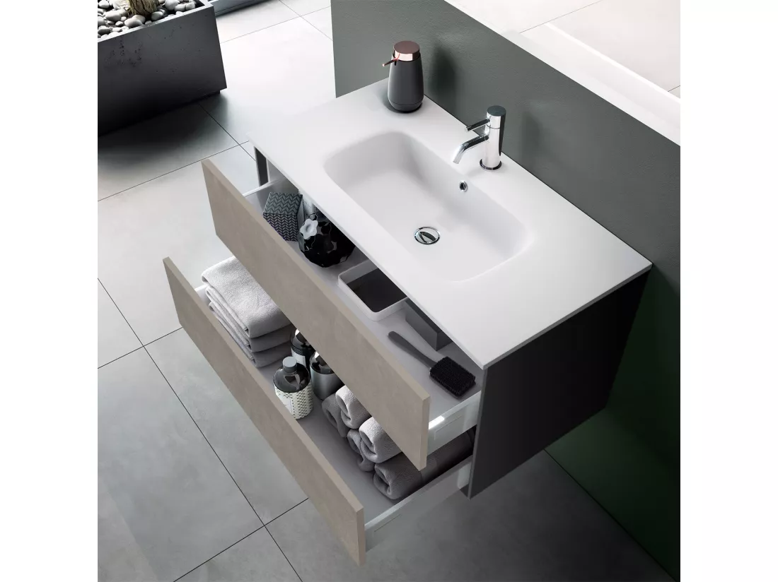 Ensemble de salle de bain 4 pièces IGEA havane pierre