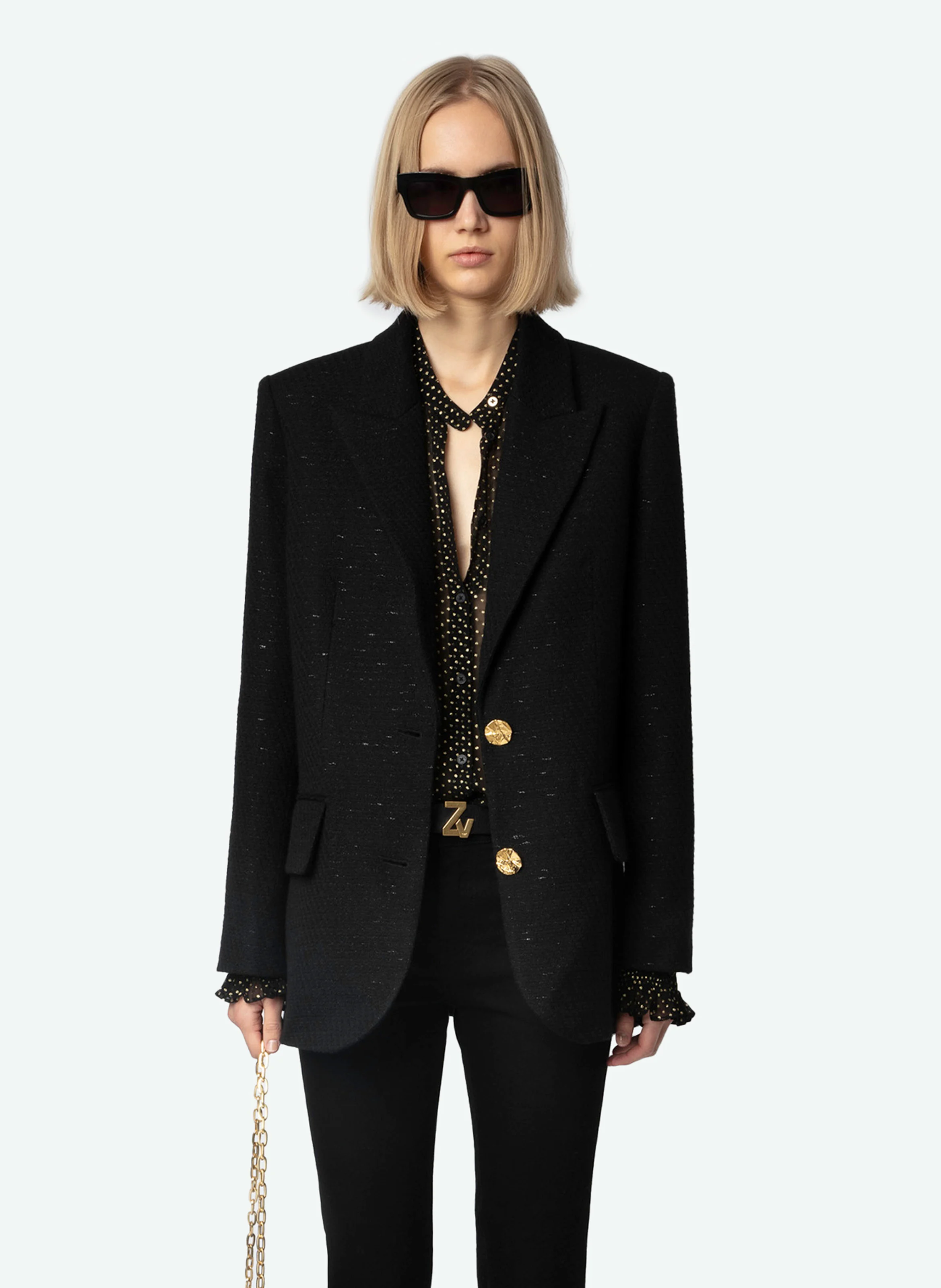 VICKA - Veste de tailleur en laine mélangée | Noir