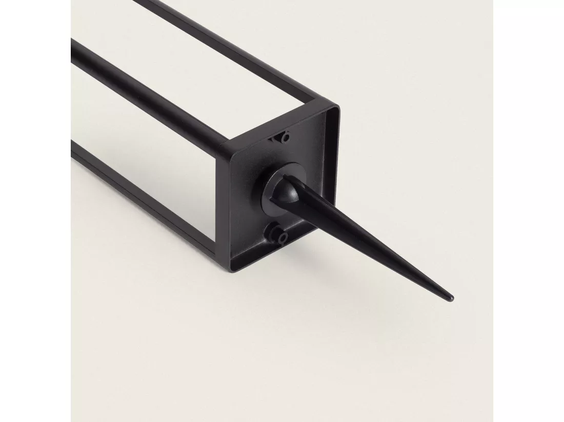 Balise sur Pied Extérieure Solaire LED 2,5W 40cm Aluminium avec Détecteur de Mouvement Devah Noir