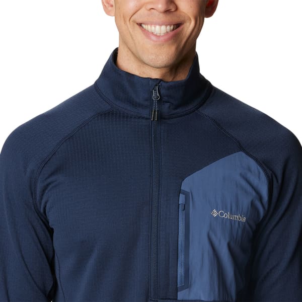Sweat polaire COLUMBIA TRIPLE CANYON™ HALF ZIP COLLEGIATE NAVY/DARK MOUNTAIN