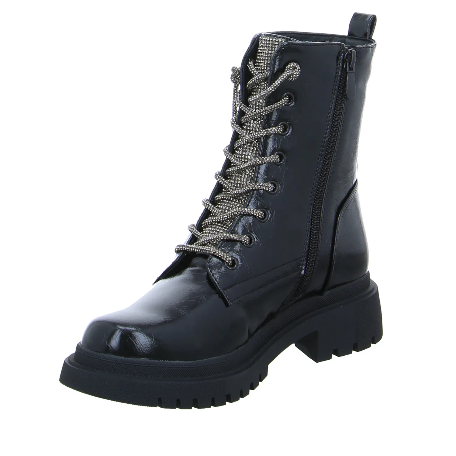 LA STRADA Boot Schwarz Lederimitat