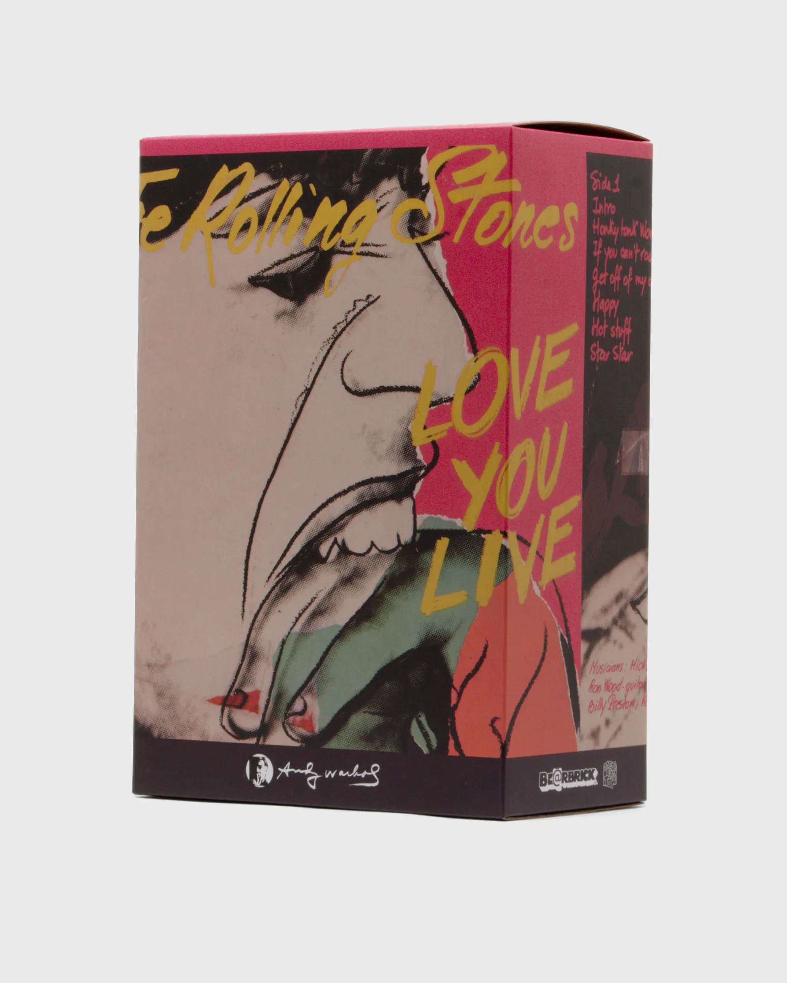 MEDICOM BEARBRICK 1000% ANDY WARHOL X THE ROLLING STONES LOVE YOU LIVE