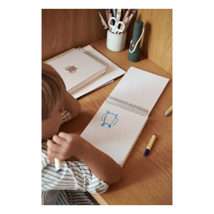 Liewood Carnet à dessin Jonnie | Stripe Sea blue/Sandy