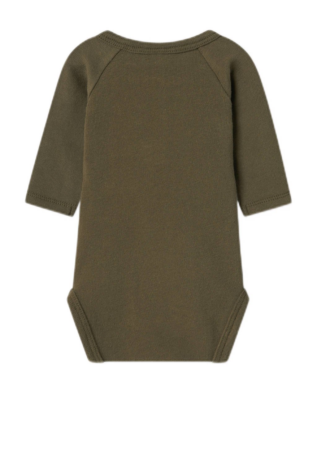 LIL' ATELIER BABY romper olijfgroen