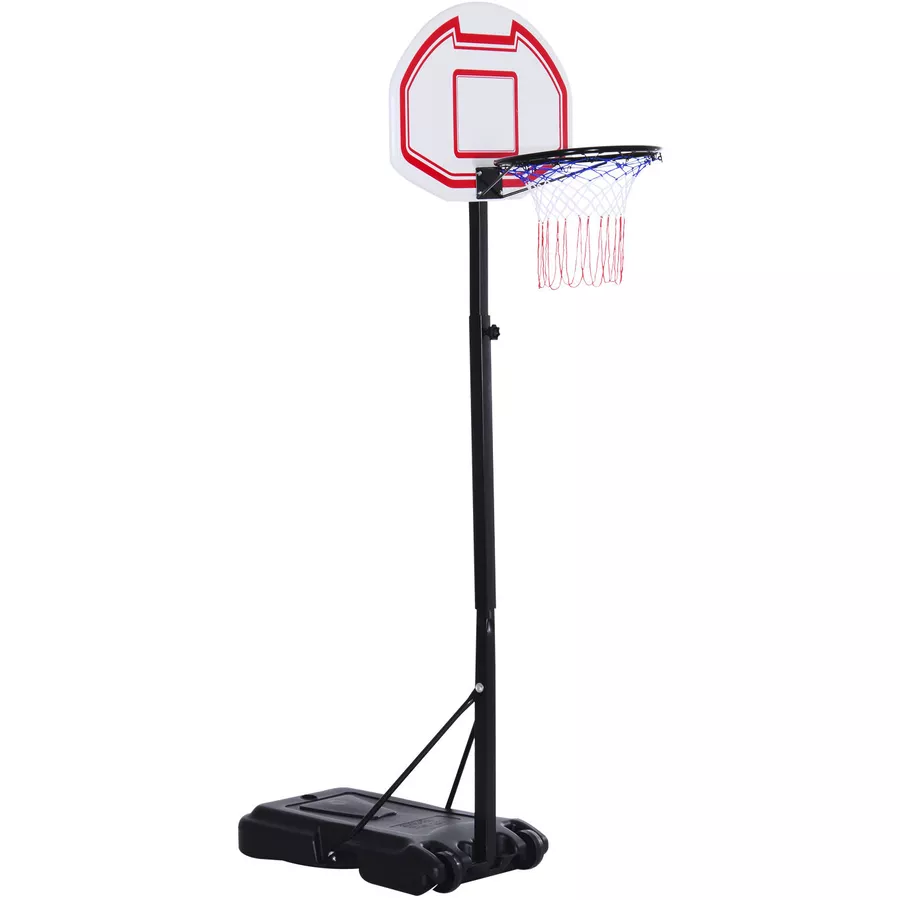 HOMCOM Kinder Basketballkorb mit Ständer schwarz, weiß, rot