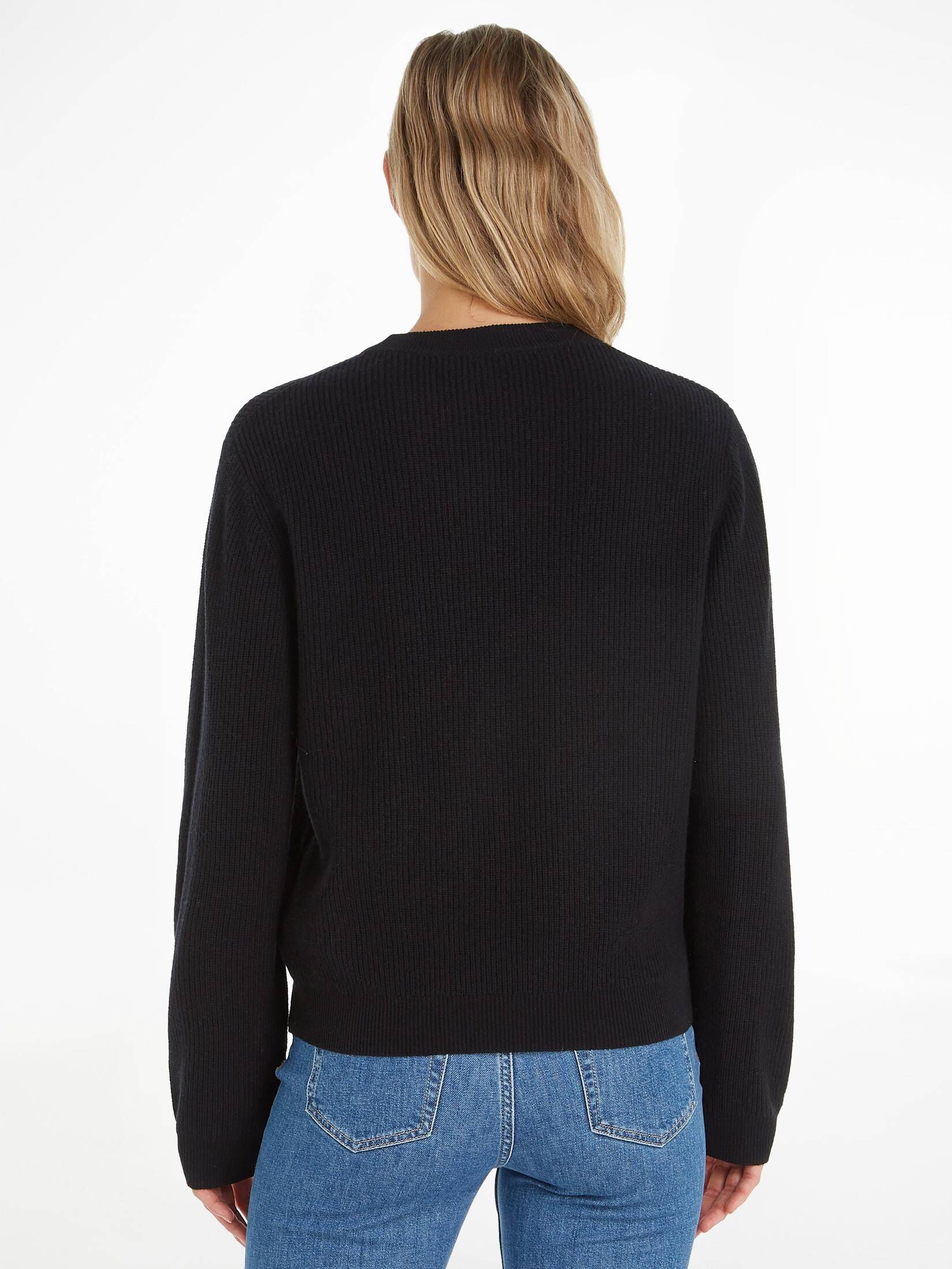 Tommy Hilfiger| Damen Strickpullover mit Kaschmir MD WOOL CASH C-NK SWEATER
