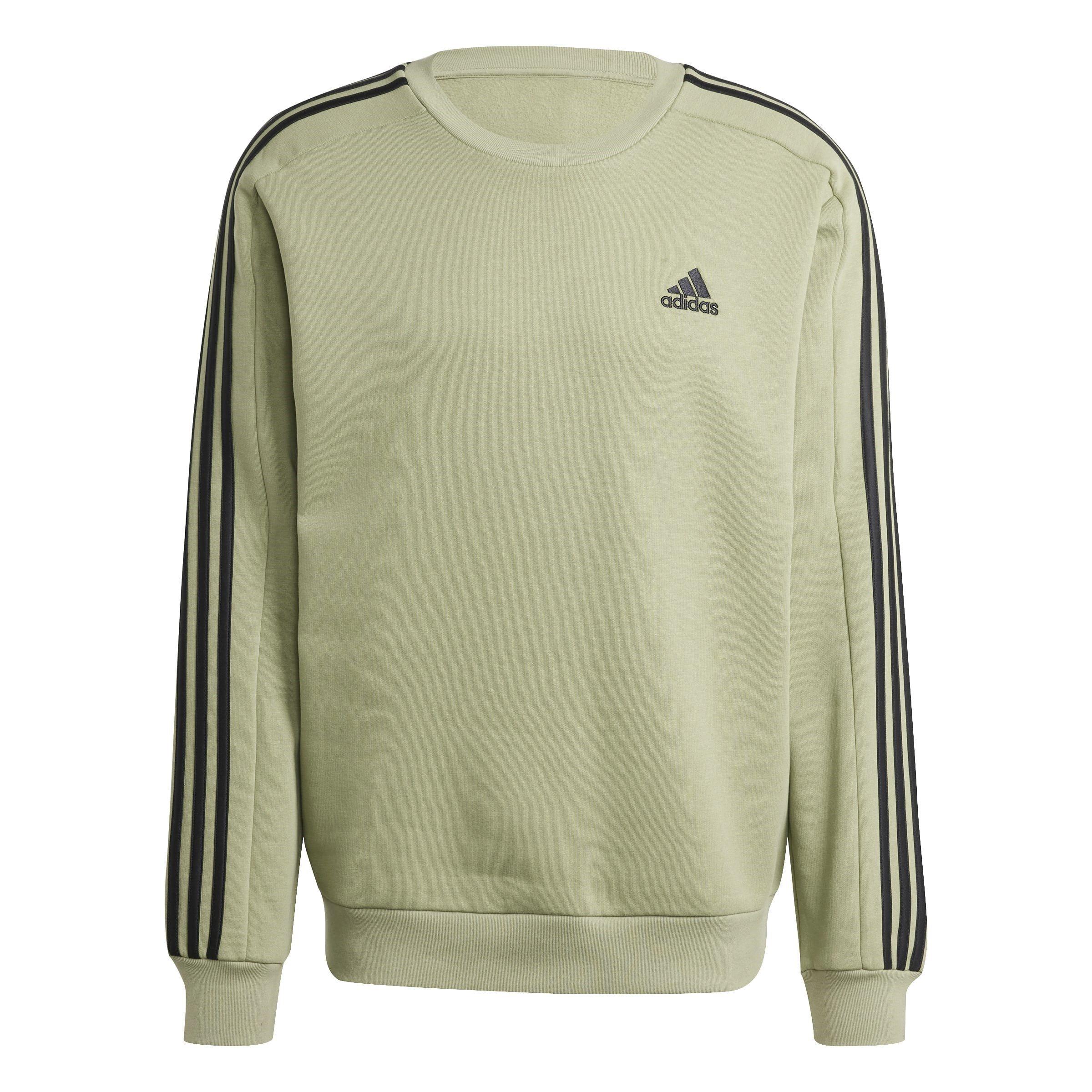 adidas Essentials 3-Stripes Fleece Sweatshirt Mens