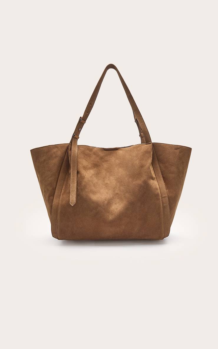 Marron Sac Cabas En Synthétique Avec Bandoulière Ajustable