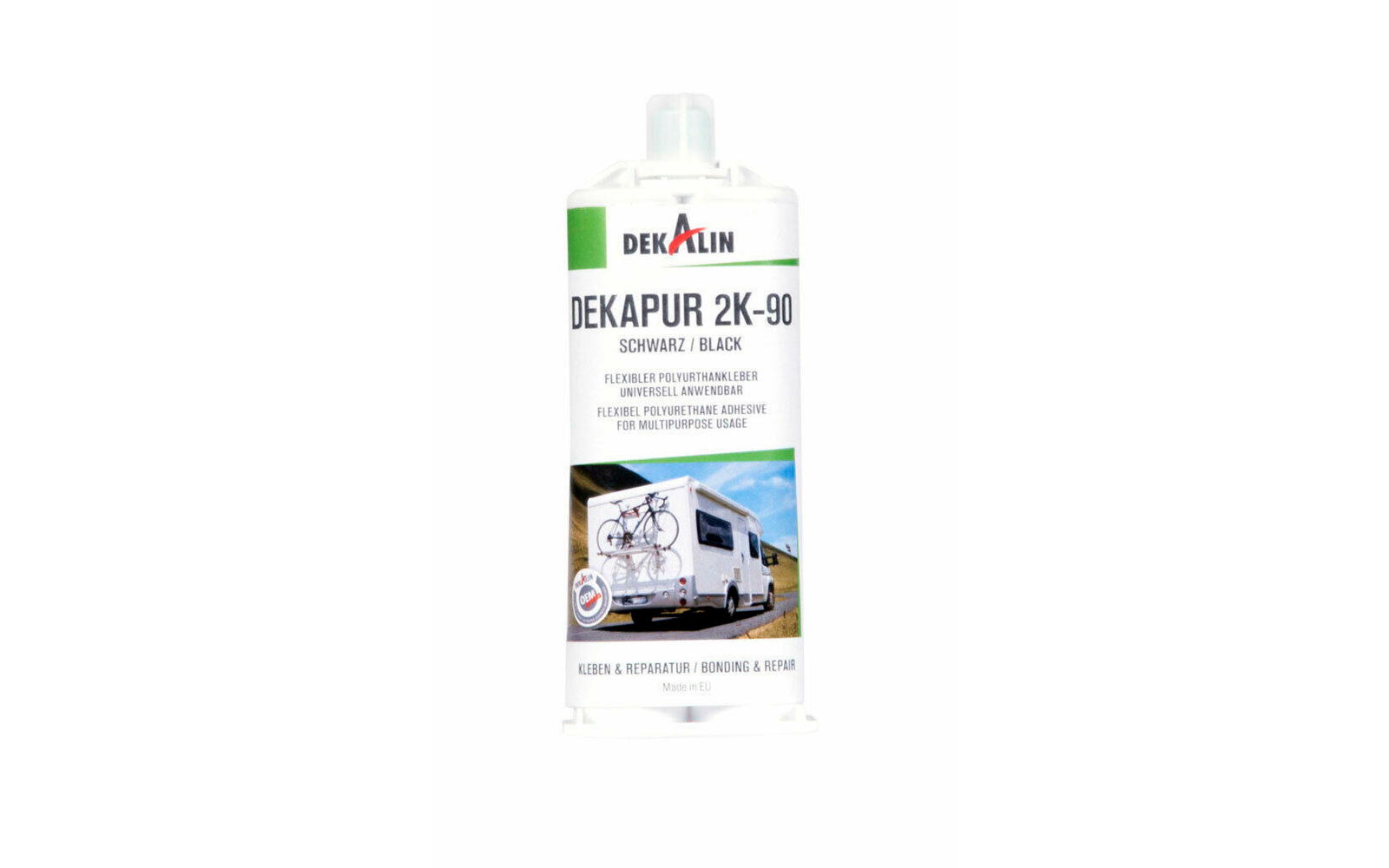 Dekalin Flexibler 2-Komponenten Polyurethankleber Dekapur 2K-90 Dualkartusche 50 ml inklusive 2 Statikmischern