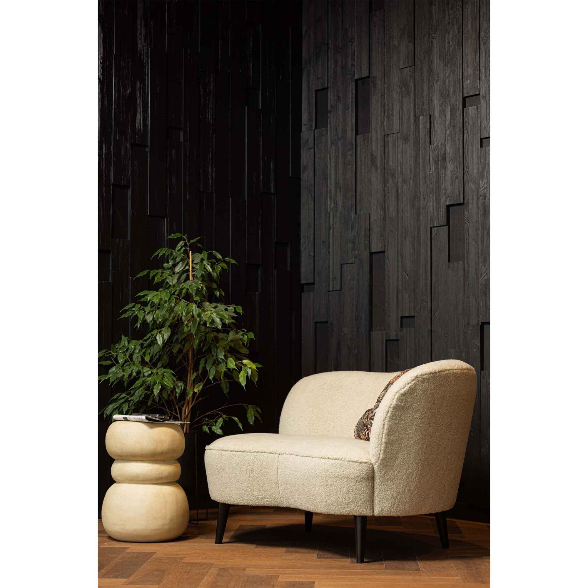Lounge fauteuil Sara Sara Lounge Fauteuil Links - Fluweel - Oker