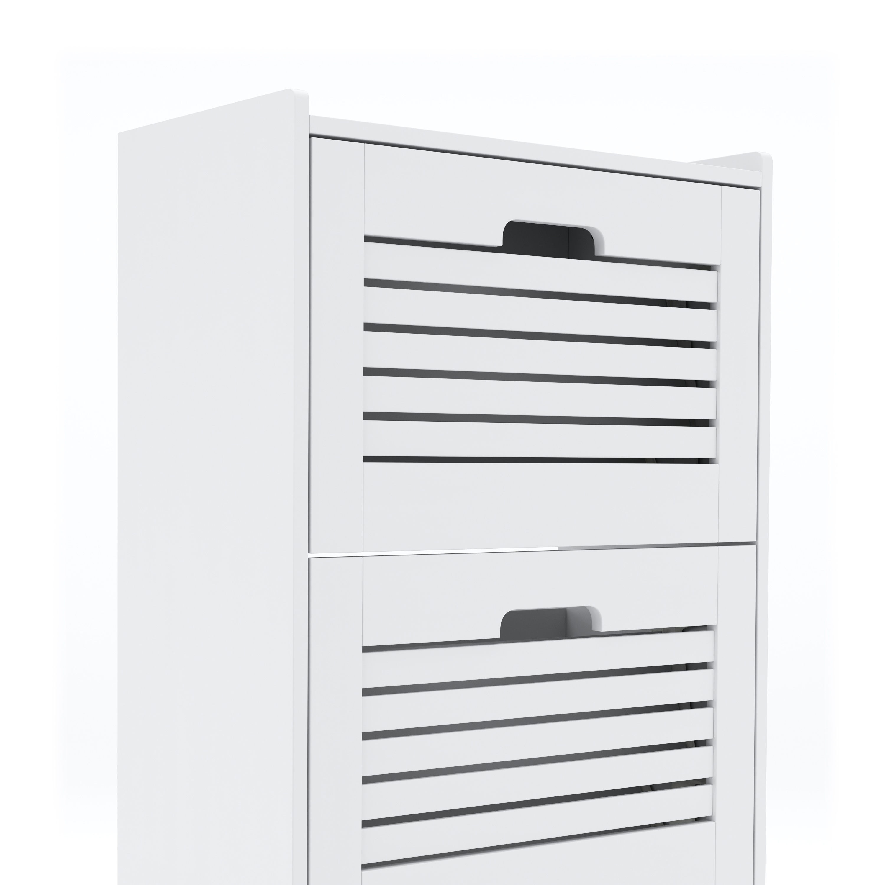 Schuhschrank KAMALIA 55 x 30 x 112 cm weiss