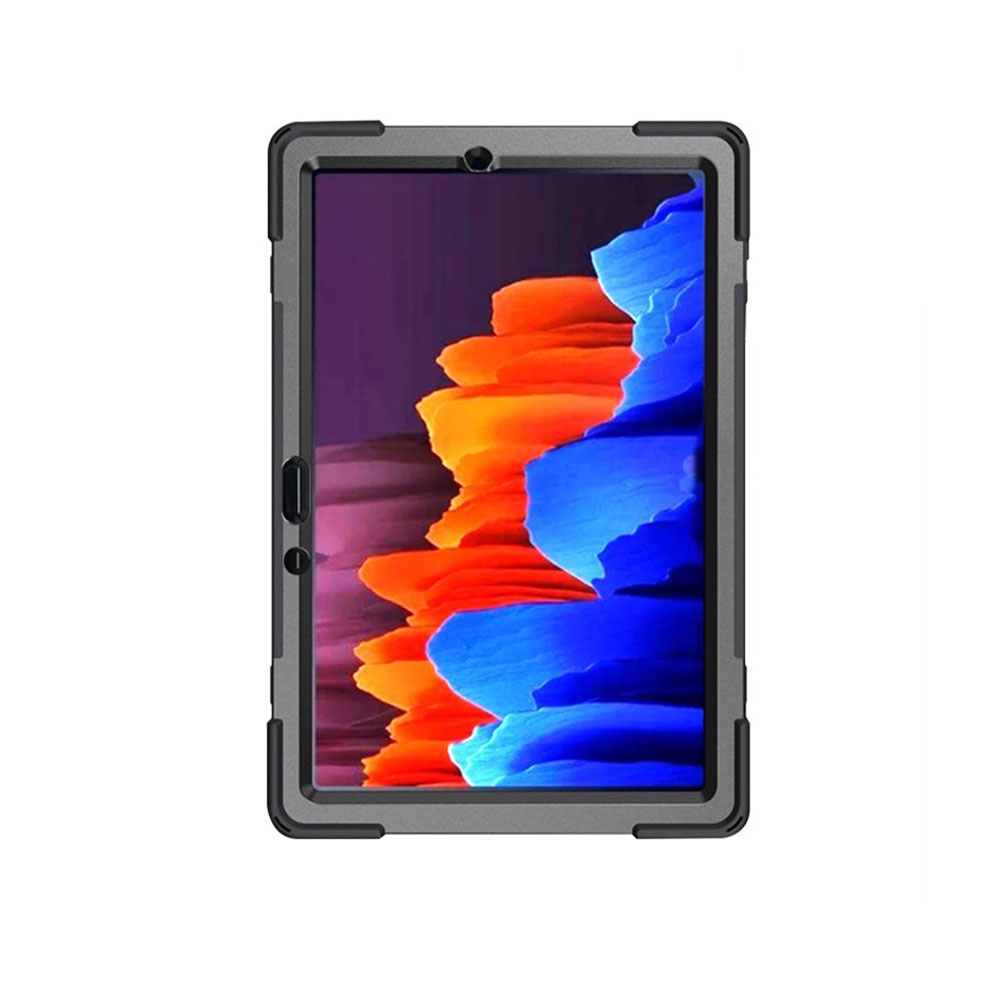 Samsung Galaxy Tab S8 / Tab S7 Peak 500m Hybrid Outdoor Hardcase Hülle mit Aufsteller   Handschlaufe (EGPE00136) - Schwarz