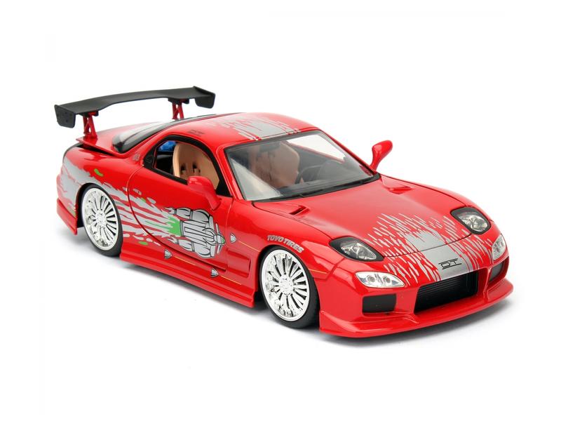 Jada Toys Sportwagen Fast & Furious Mazda RX-7 1:24 Mazda RX-7 Sammlermodell im Massstab 1:24