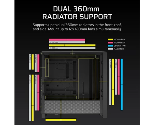 Corsair FRAME 4000D Mid-Tower, Black