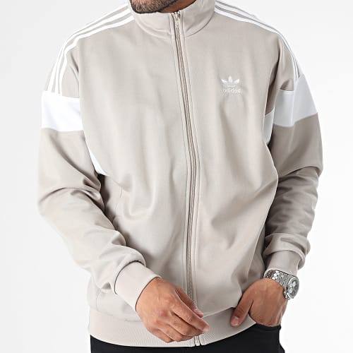 Veste Zippée A Bandes Cutline IM4516 Beige