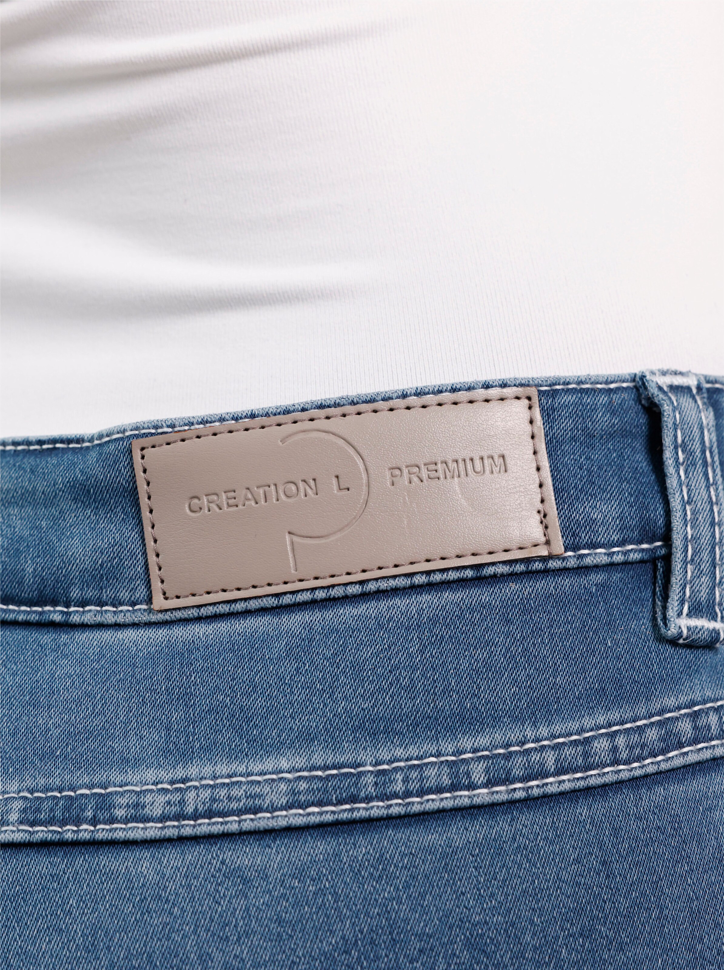 CREATION L PREMIUM Modal-Baumwoll-7/8-Jeans in blue-bleached