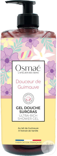 Osmaé Gel Douche Surgras Douceur Guimauve Flacon Pompe 1l