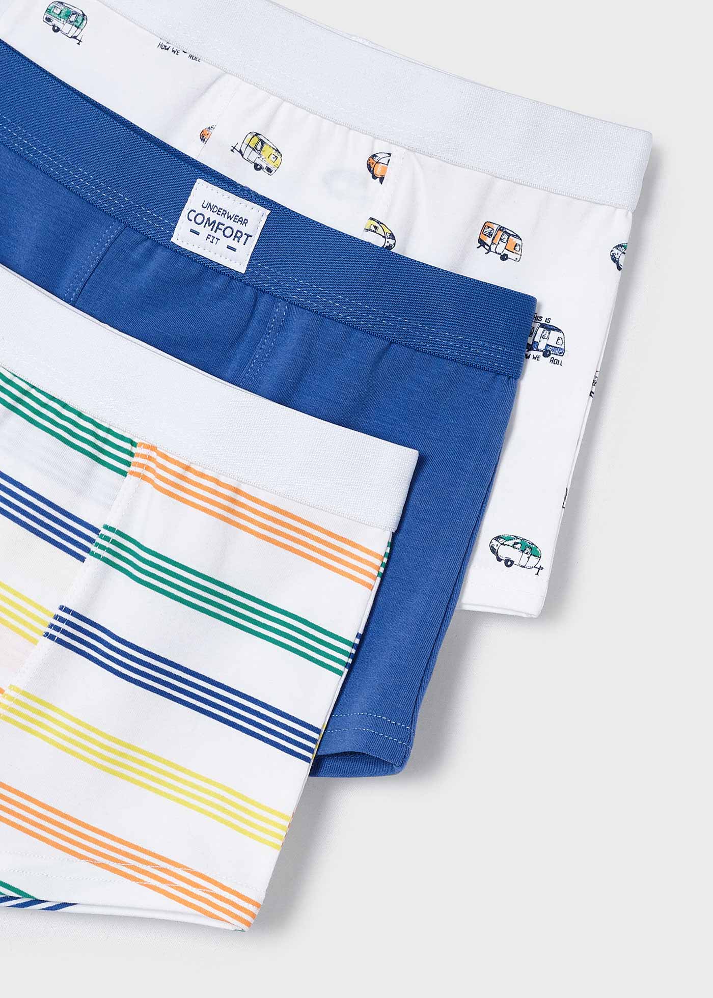 Conjunto de 3 cuecas boxer infantis Sol