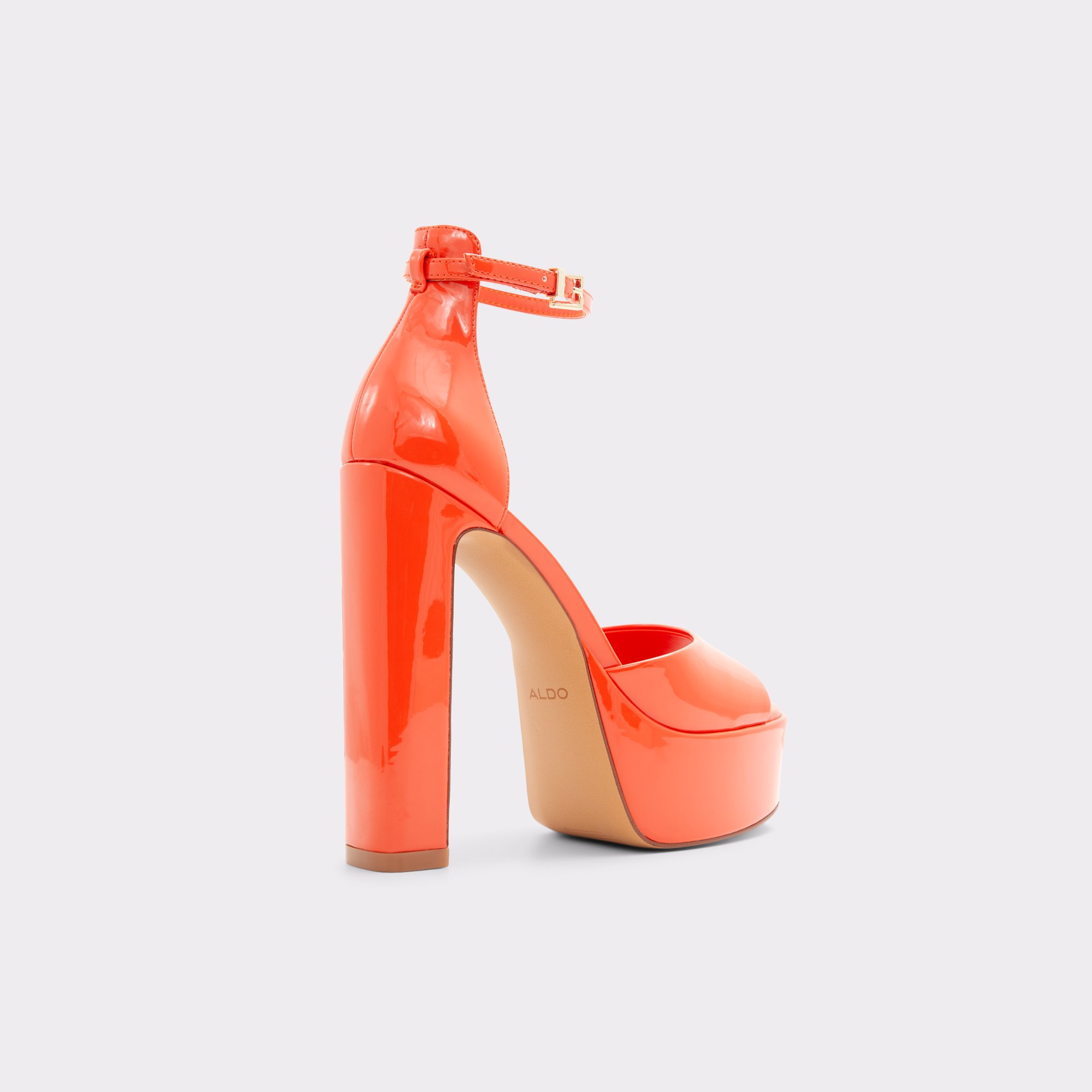 Nissa Bright Orange Women Platform sandals
