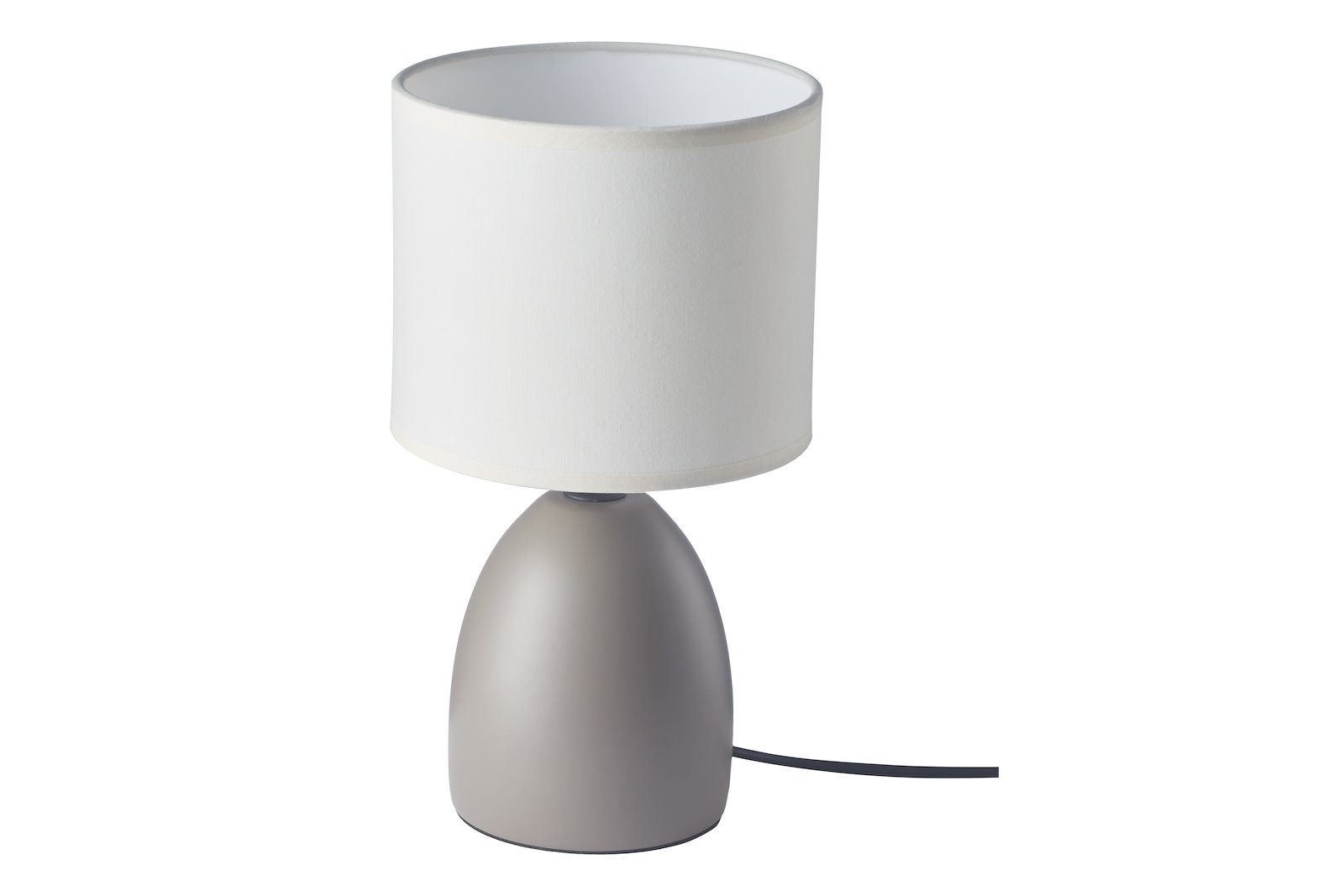 Terra bordlampe Taupe farget med offwhite skjerm E14