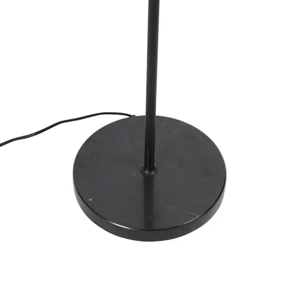 Qazqa vloerlampen qara beige e27