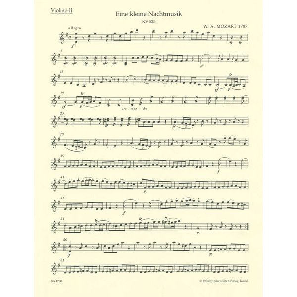 Bärenreiter Mozart Nachtmusik Streichqt.