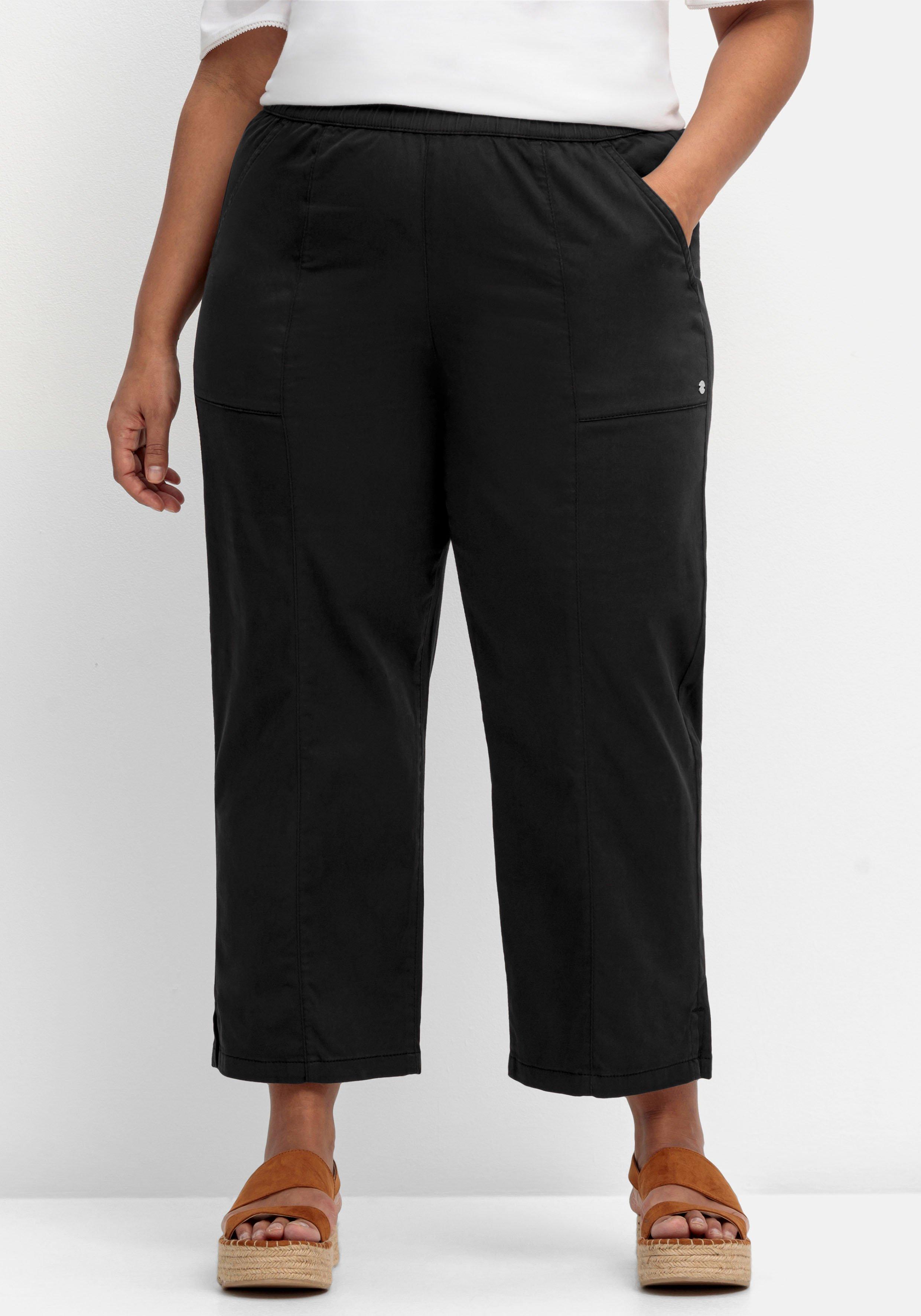 Weite 7/8-Hose mit Gummizugbund