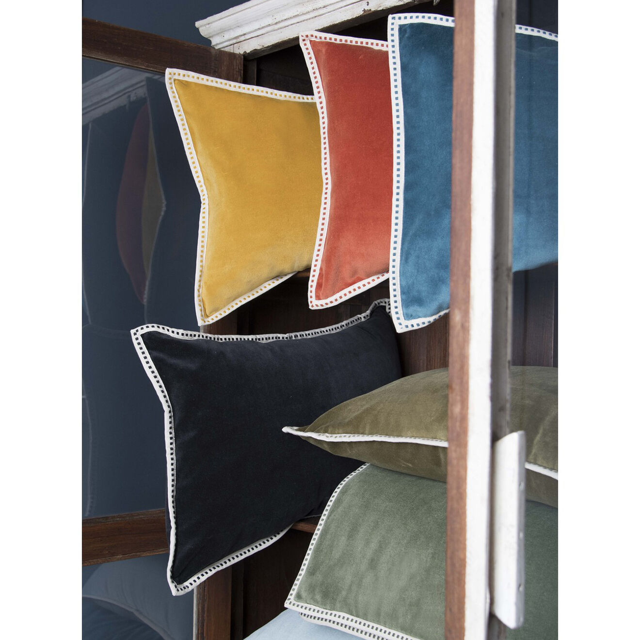 Febronie Housse de coussin velours Ella terracotta