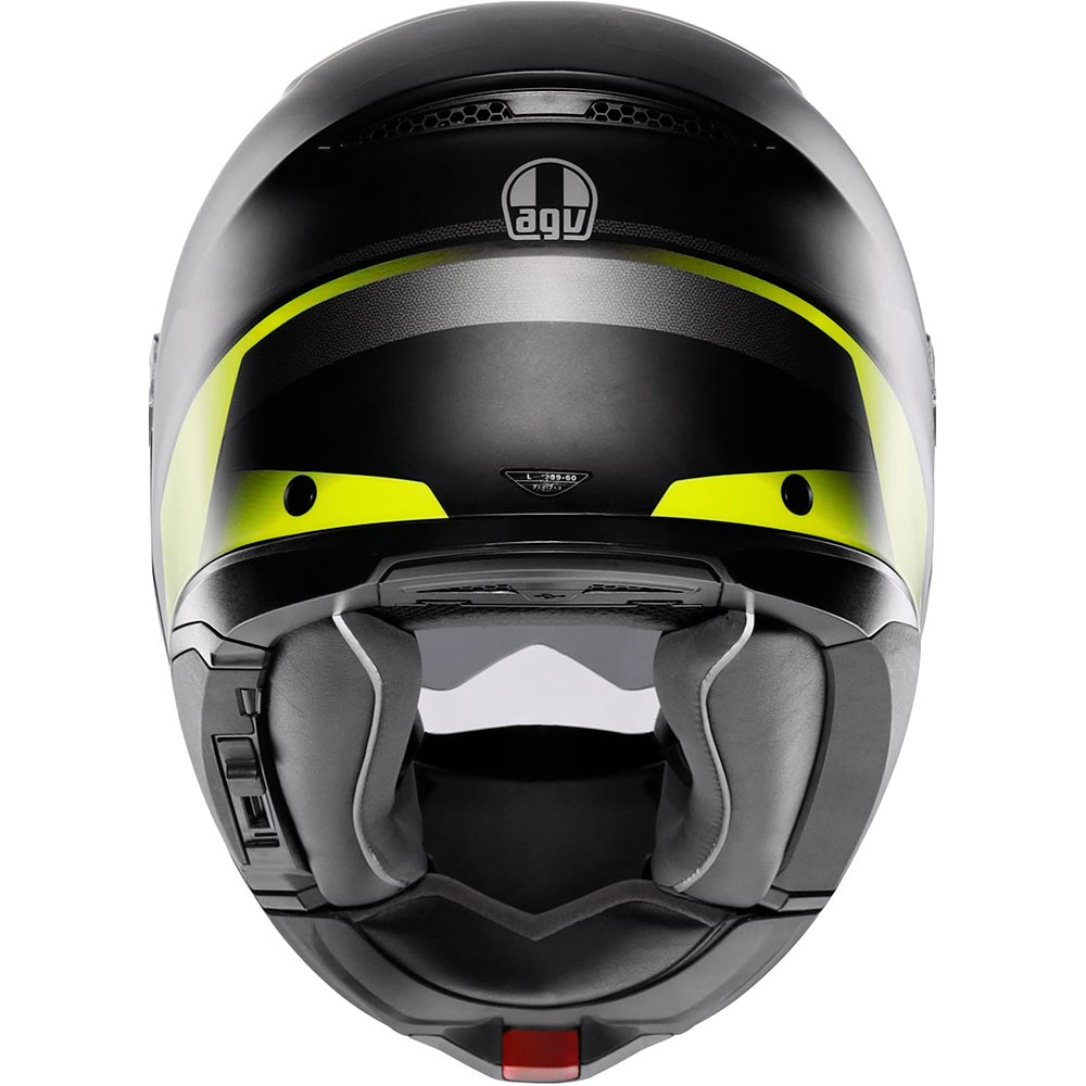 AGV - Casque Tourmodular Perception Noir Mat / Jaune fluo
