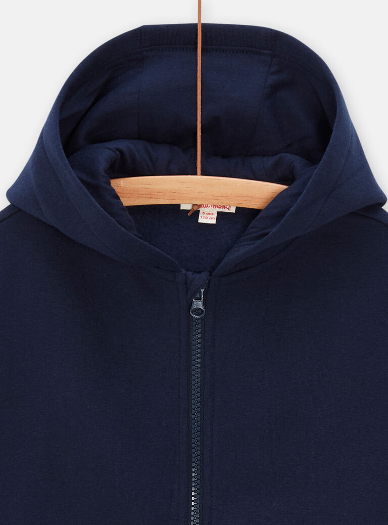 Haut de jogging bleu à capuche pour garçon