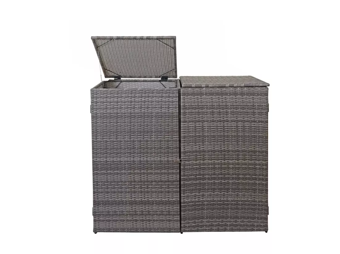 Habillage pour 2 poubelles MCW-E25 2x120l, gris