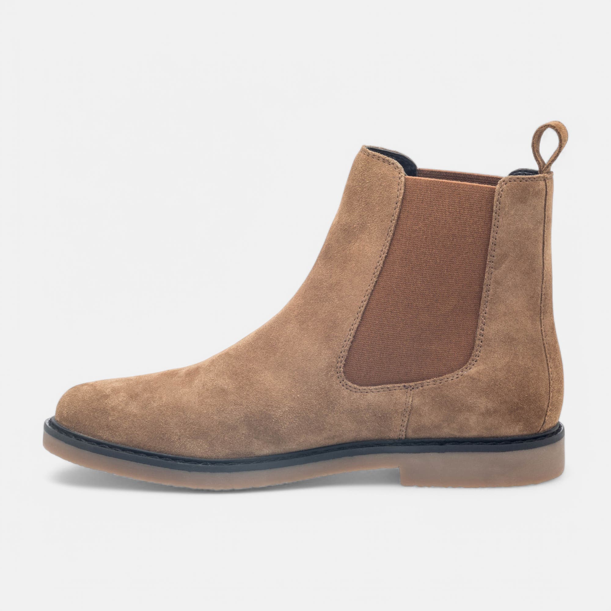 Boots chelsea Femme en cuir camel