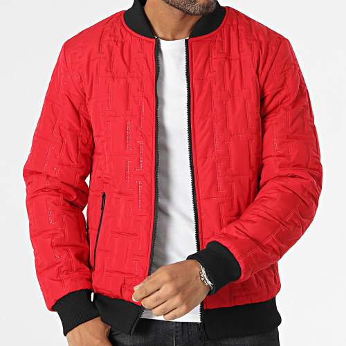 Veste Bomber Réversible Rouge Noir