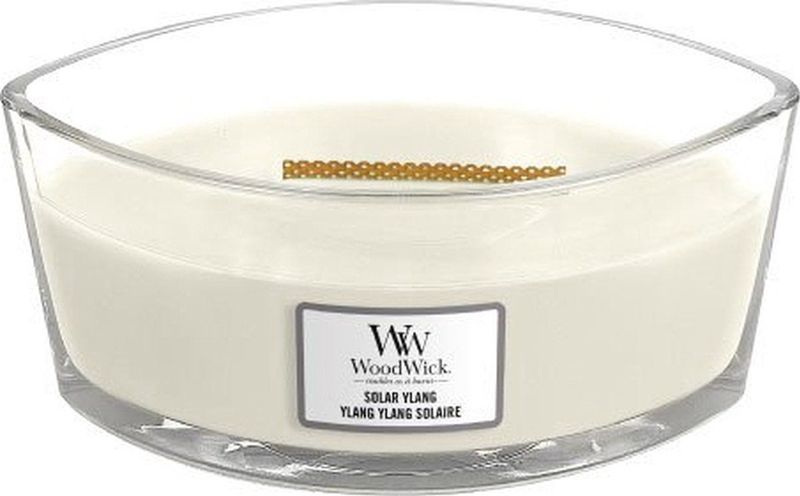 WoodWick - Ellipse - Geurkaars - Solar Ylang - Houten Lont - Brandduur 50 Uren