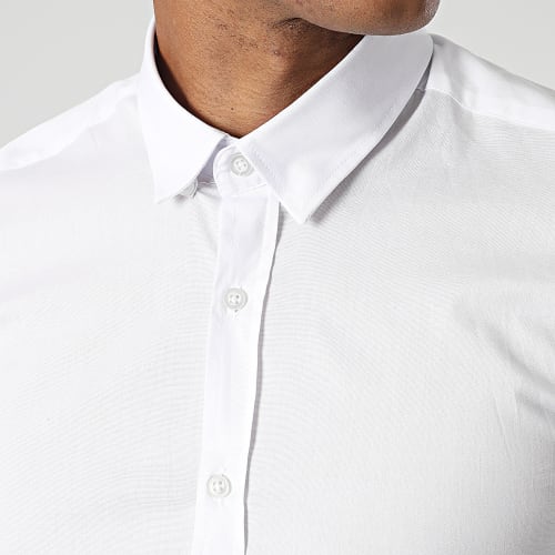 Lot de 2 Chemises Manches Longues Slim Fit 2514 Blanc Et Noir