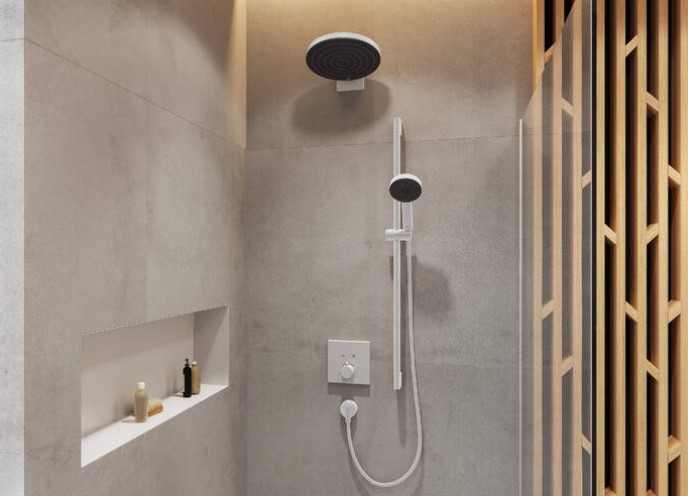 Hansgrohe ShowerSelect afbouwdeel thermostaat voor 2 functies wit mat