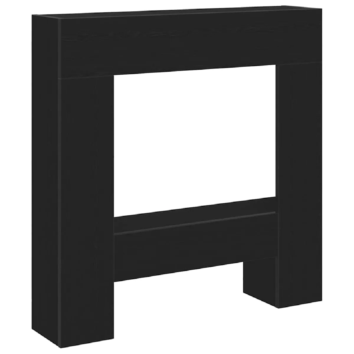 vidaXL Cadre de cheminée chêne noir 81x18x82 cm bois d'ingénierie