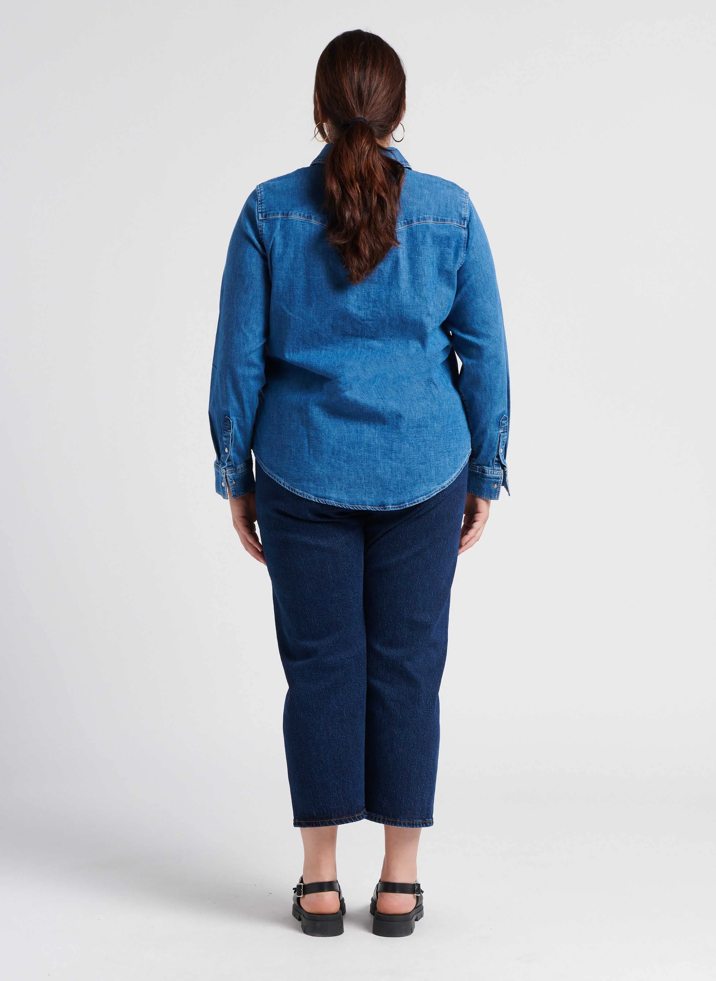 PL 501 CROP - Jean droit taille haute | Jean brut
