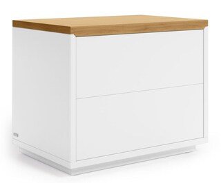 Kave Home Nachttisch ABILEN weiß/ braun