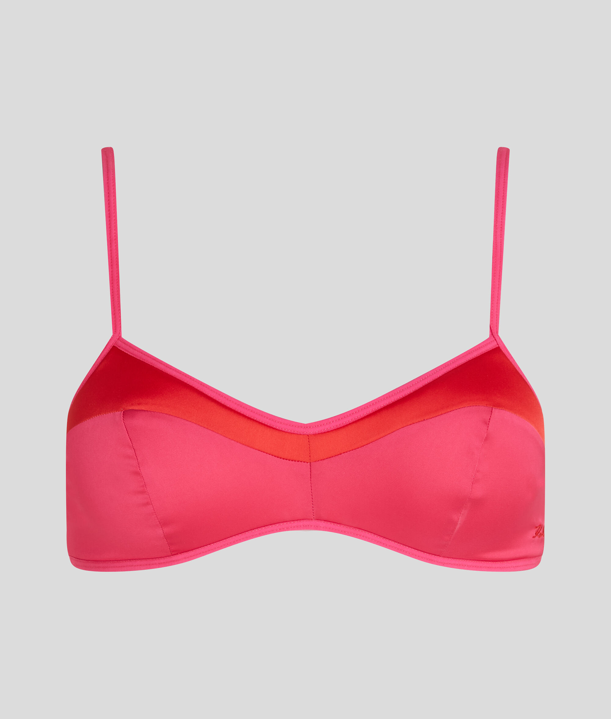SOUTIEN-GORGE REMBOURRÉ EN SATIN KARL SIGNATURE