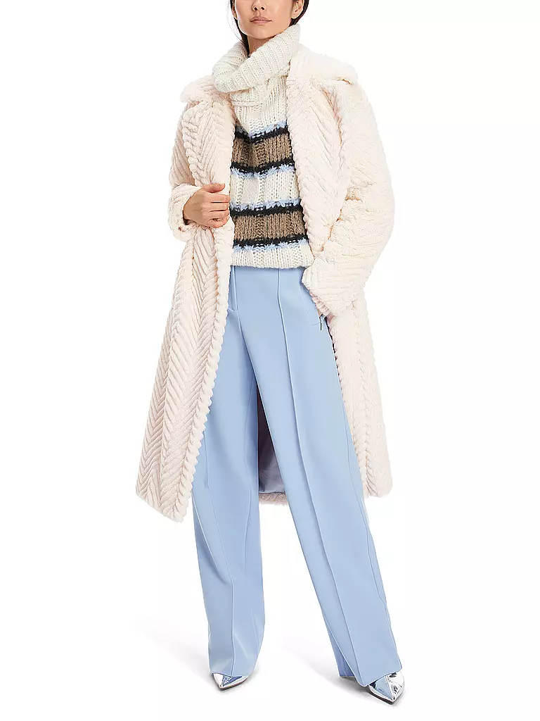 MARC CAIN Mantel in Felloptik  creme