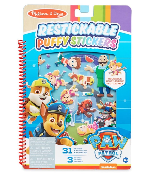 Gjenbrukbare Puffy-klistremerker Paw Patrol Melissa & Doug