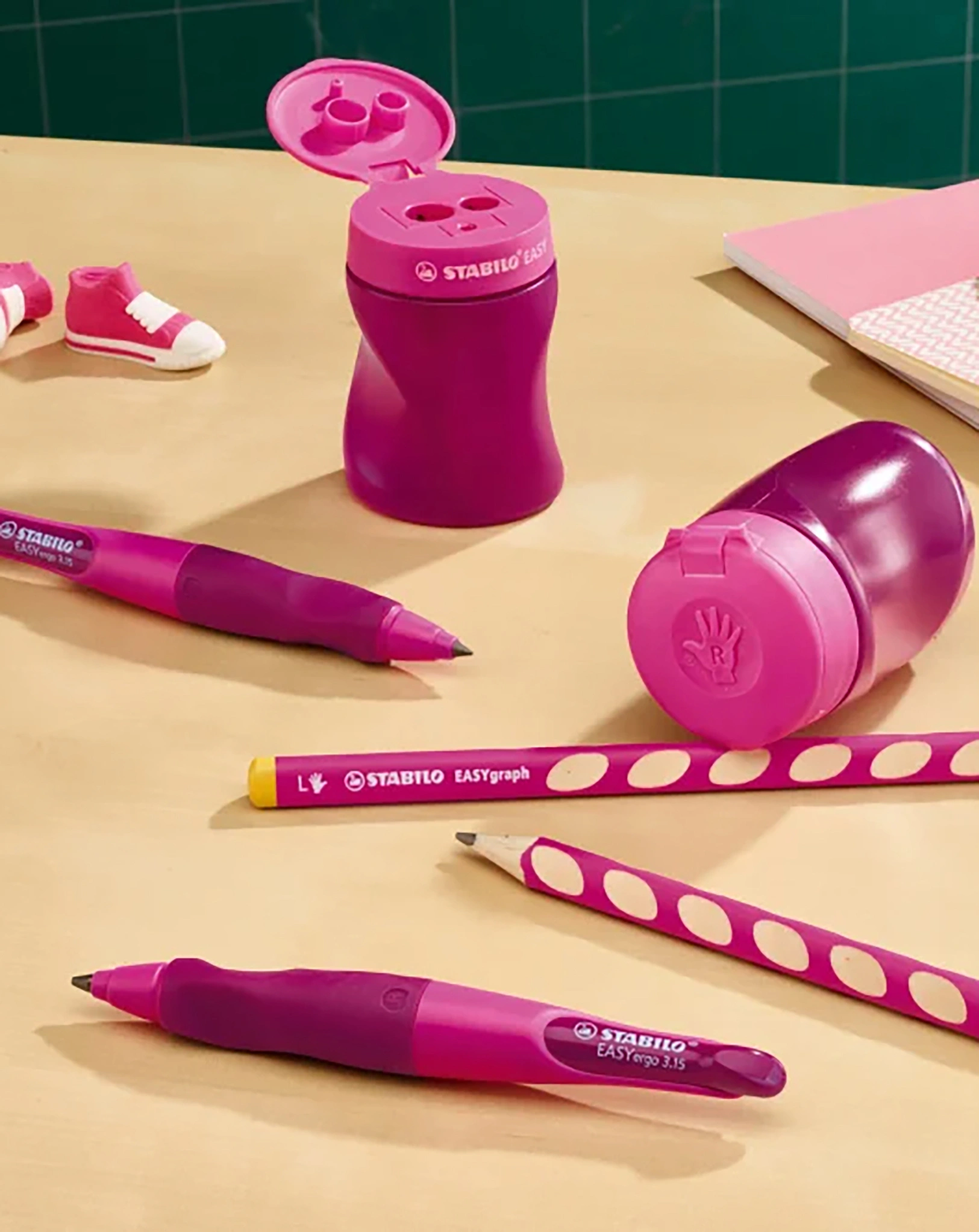 Anspitzer STABILO® EASYsharpener für Linkshänder in pink