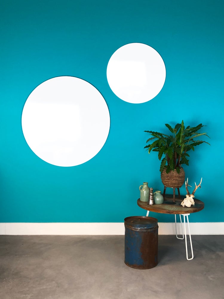 Whiteboard zonder rand - Rond - 60 cm - Magneetbord